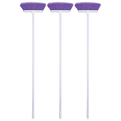 The Original Soft Sweep Magnetic Action Violet Broom with White Metal Handles