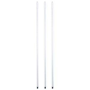 White Metal Handles with Hang Tab for Soft Sweep Broom Heads