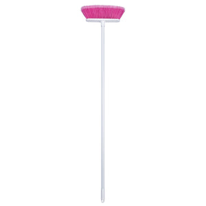The Original Soft Sweep Magnetic Action Fuchsia Broom with White Metal Handles